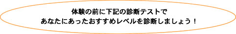 レベルを診断しよう